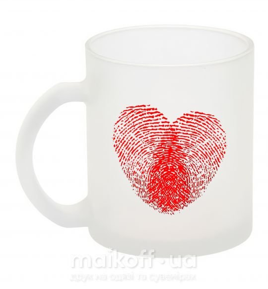 Чашка стеклянная Сердце отпечаток Фроузен фото