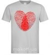 Чоловіча футболка Сердце отпечаток Сірий фото