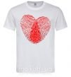 Мужская футболка Сердце отпечаток Белый фото