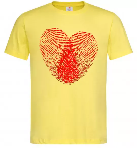Мужская футболка Серце відбиток Лимонный фото