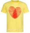 Чоловіча футболка Сердце отпечаток Лимонний фото
