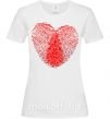 Женская футболка Сердце отпечаток Белый фото