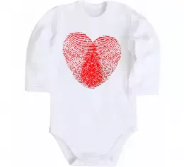 Детский боди Серце відбиток Белый фото