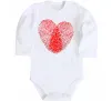 Дитячий бодік Серце відбиток Білий фото