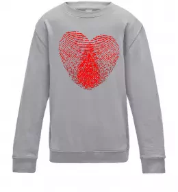 Дитячий світшот Я по тобі сумуватиму як кексик по чайку Сірий меланж фото