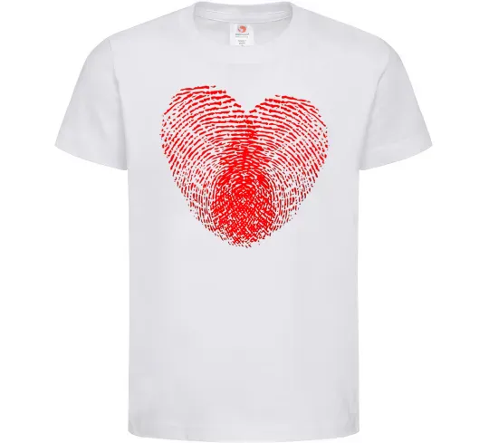 Детская футболка Серце відбиток Белый фото