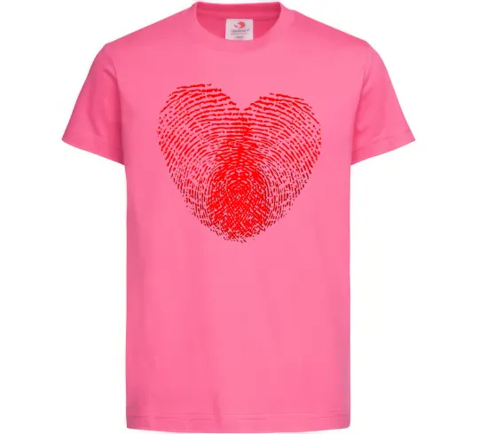 Детская футболка Серце відбиток Ярко-розовый фото