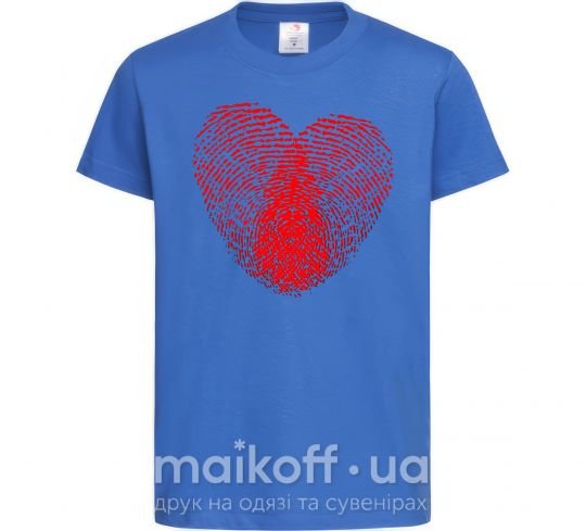 Дитяча футболка Сердце отпечаток Яскраво-синій фото