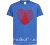 Детская футболка Сердце отпечаток Ярко-синий фото