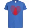 Детская футболка Серце відбиток Ярко-синий фото