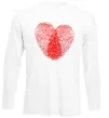 Лонгслів Серце відбиток Білий Лонгслів Серце відбиток Білий фото