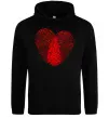 Жіноча толстовка (худі) Серце відбиток Чорний фото