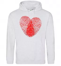 Жіноча толстовка (худі) Лисички сердце Сірий меланж фото