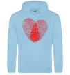 Жіноча толстовка (худі) Серце відбиток Блакитний фото