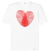 Футболка Оверсайз Серце відбиток Белый фото
