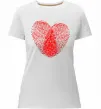 Женская премиум футболка Серце відбиток Белый фото