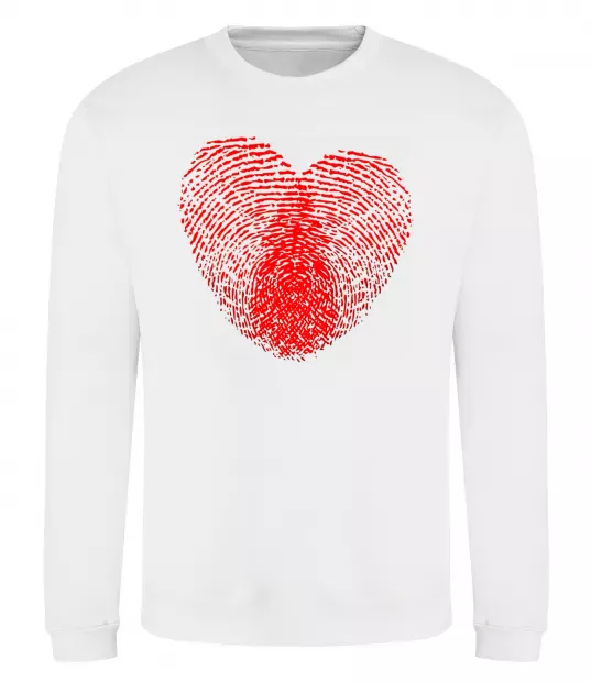 Свитшот Серце відбиток Белый фото