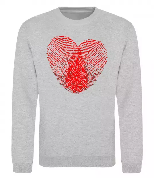 Свитшот Серце відбиток Серый меланж фото