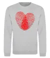 Свитшот Серце відбиток Серый меланж фото