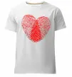 Чоловіча преміум футболка Серце відбиток Білий фото