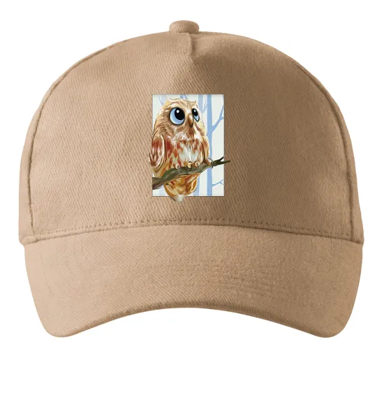 Кепка Сова маслом Песочный фото