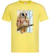 Мужская футболка Сова маслом Лимонный фото