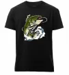 Мужская премиум футболка Зелена риба Черный фото