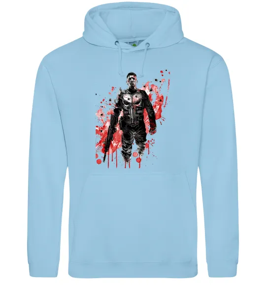 Чоловіча толстовка (худі) Джон Бернтал каратель Блакитний фото