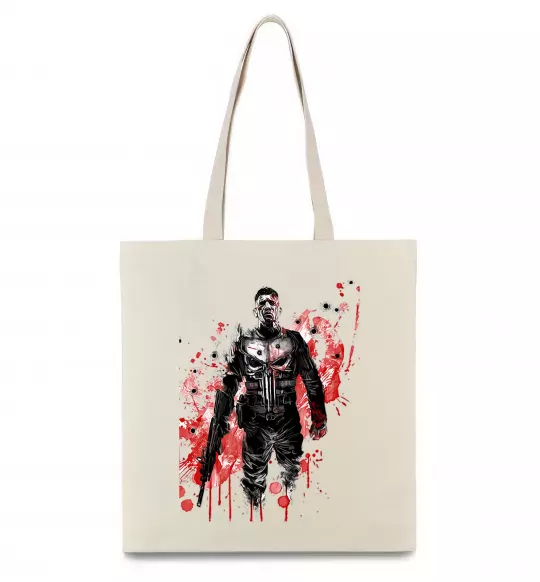 Эко-сумка Джон Бернтал каратель Бежевый фото