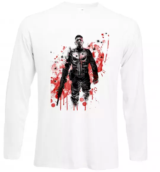 Лонгслив Джон Бернтал каратель Белый фото