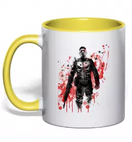 Чашка с цветной ручкой Punisher камуфляж піксель Серебро фото