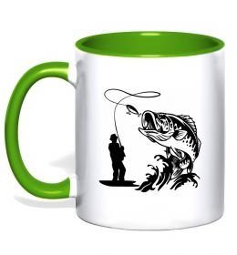 Чашка с цветной ручкой Велика рибина