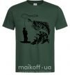 Мужская футболка Большая рыбина Темно-зеленый фото