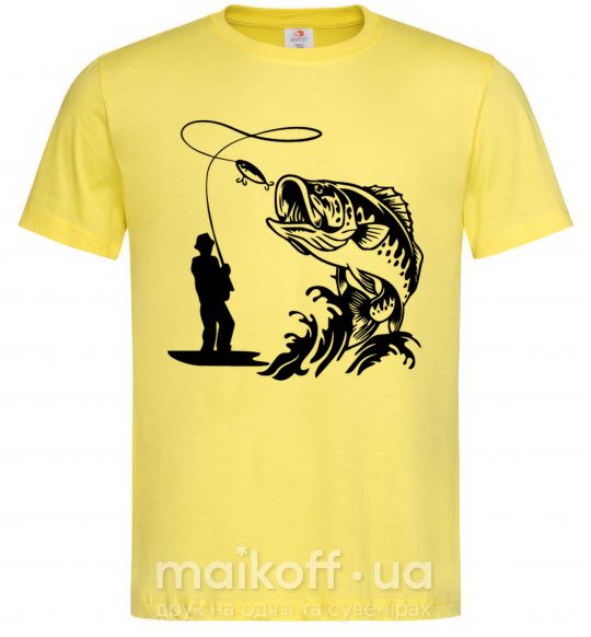 Мужская футболка Большая рыбина Лимонный фото