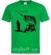 Мужская футболка Большая рыбина Зеленый фото