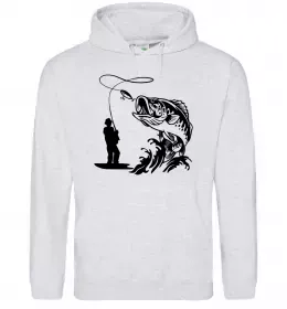 Чоловіча толстовка (худі) Енциклопедія рибалки Білий фото Чоловіча толстовка (худі) Енциклопедія рибалки Білий фото