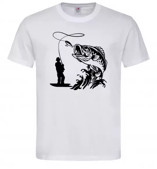 Чоловіча футболка Велика рибина Білий фото