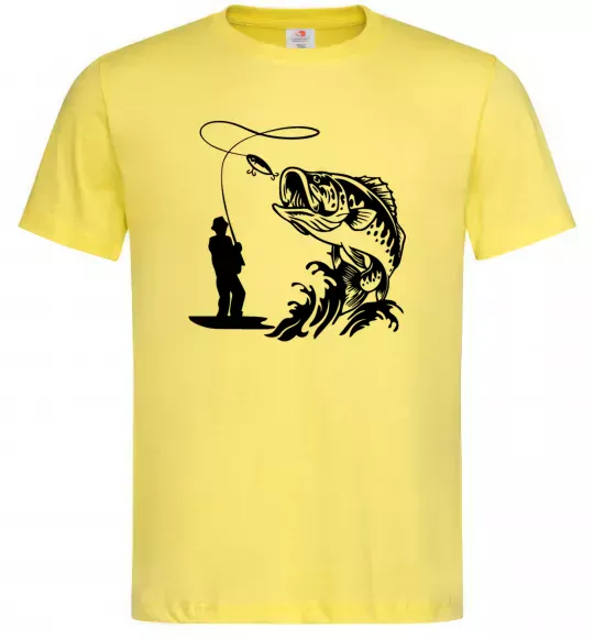 Чоловіча футболка Велика рибина Лимонний фото