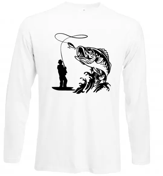 Лонгслив Велика рибина Белый фото