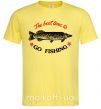 Мужская футболка The best time to go fishing Лимонный фото