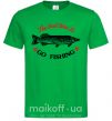 Мужская футболка The best time to go fishing Зеленый фото