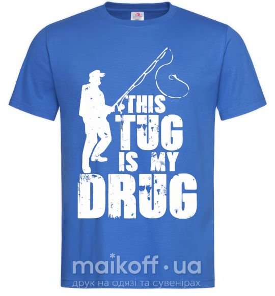 Мужская футболка This tug is my drug Ярко-синий фото