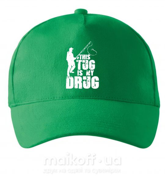 Кепка This tug is my drug Зеленый фото