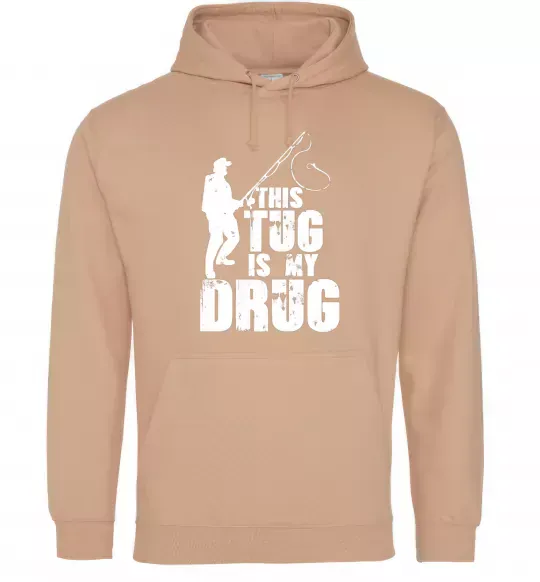 Мужская толстовка (худи) This tug is my drug Песочный фото