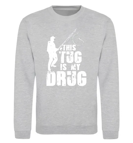 Світшот This tug is my drug Сірий меланж фото