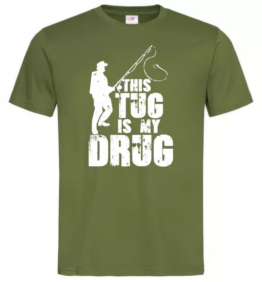 Чоловіча футболка This tug is my drug Оливковий фото