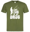 Чоловіча футболка This tug is my drug Оливковий фото