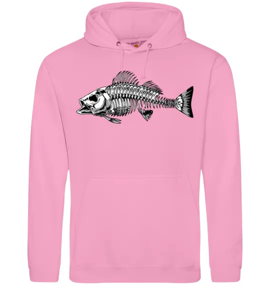 Мужская толстовка (худи) Cкелет риби Розовый фото