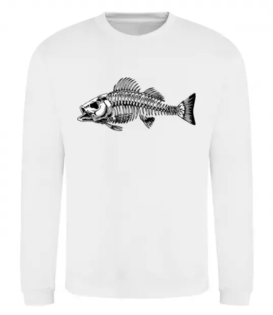 Світшот Cкелет риби Білий фото