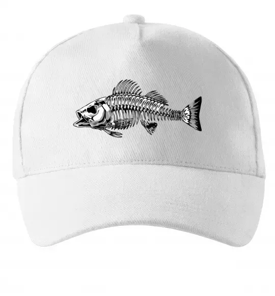 Кепка Cкелет риби Белый фото